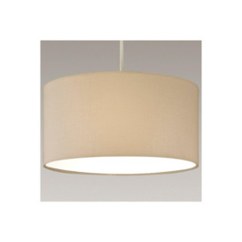 'Lucia' Cream Fabric Ceiling Lamp Shade With Frosted Diffuser - thumbnail 1