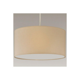 'Lucia' Cream Fabric Ceiling Lamp Shade With Frosted Diffuser - thumbnail 2