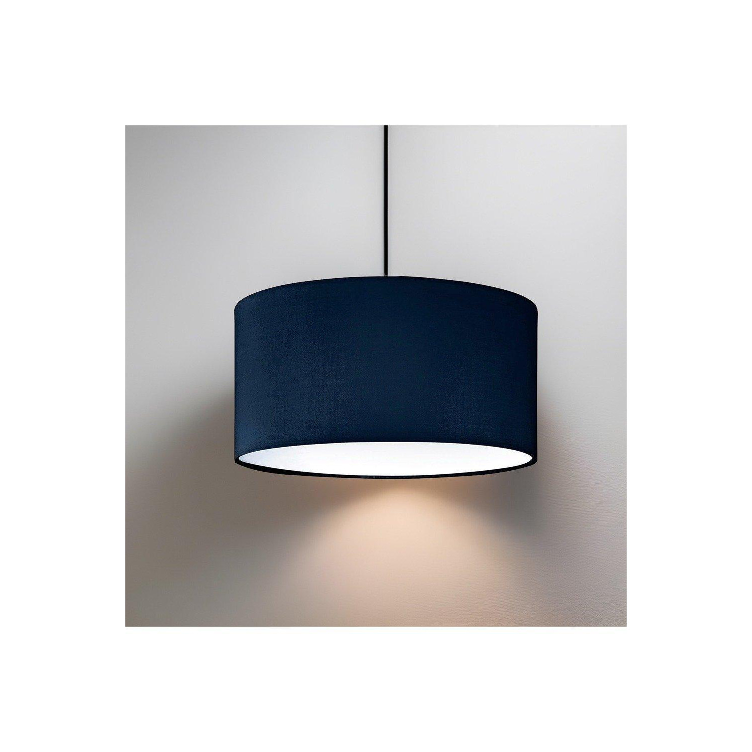 'Lucia' Navy Blue Fabric Ceiling Lamp Shade With Frosted Diffuser - image 1