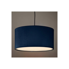 'Lucia' Navy Blue Fabric Ceiling Lamp Shade With Frosted Diffuser - thumbnail 2