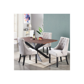 'Windsor Duke' LUX Dining Set a Table and Chairs Set of 4 - thumbnail 2