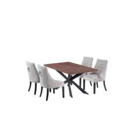 'Windsor Duke' LUX Dining Set a Table and Chairs Set of 4 - thumbnail 1