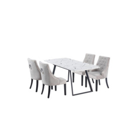 'Windsor Toga' LUX Dining Set a Table and Chairs Set of 4