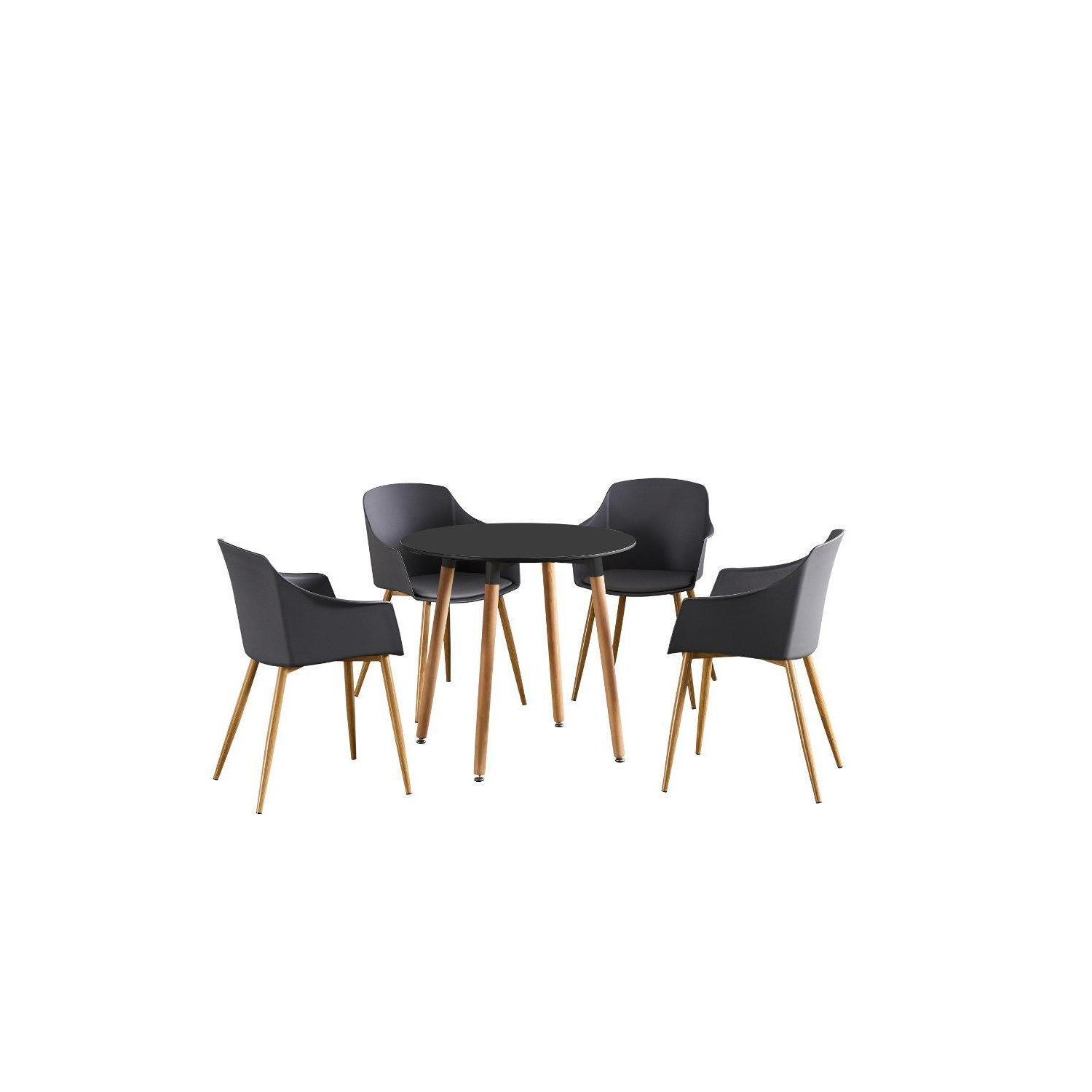 'Eden Round' Dining Set with a Table and Set of 4 Chairs - image 1