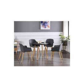 'Eden Round' Dining Set with a Table and Set of 4 Chairs - thumbnail 2