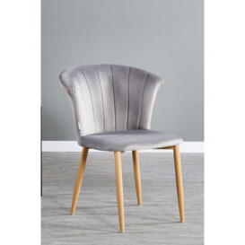 Single' Elsa Velvet Dining Chairs' Upholstered Dining Room Chairs - thumbnail 2