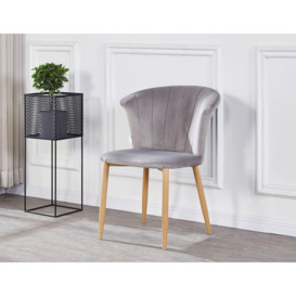 Single' Elsa Velvet Dining Chairs' Upholstered Dining Room Chairs