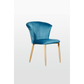 Set of 4 'Elsa Velvet Dining Chairs' Upholstered Dining Room Chairs - thumbnail 3