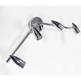 Leah Adjustable Polished Chrome 4 Bar Ceiling Spotlights