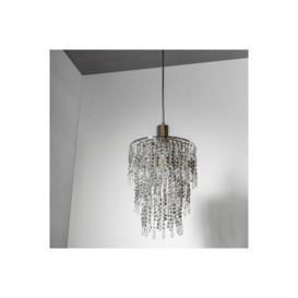 'Liza' Three Tier Large Chandelier Crystal & Chrome Ceiling Light Shade