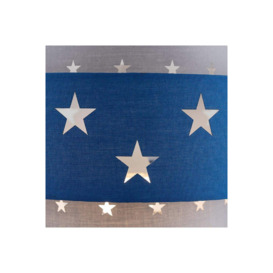 'Starlight' Grey & Navy Blue Star Two Tier Easy Fit Ceiling Lamp Shade - thumbnail 2