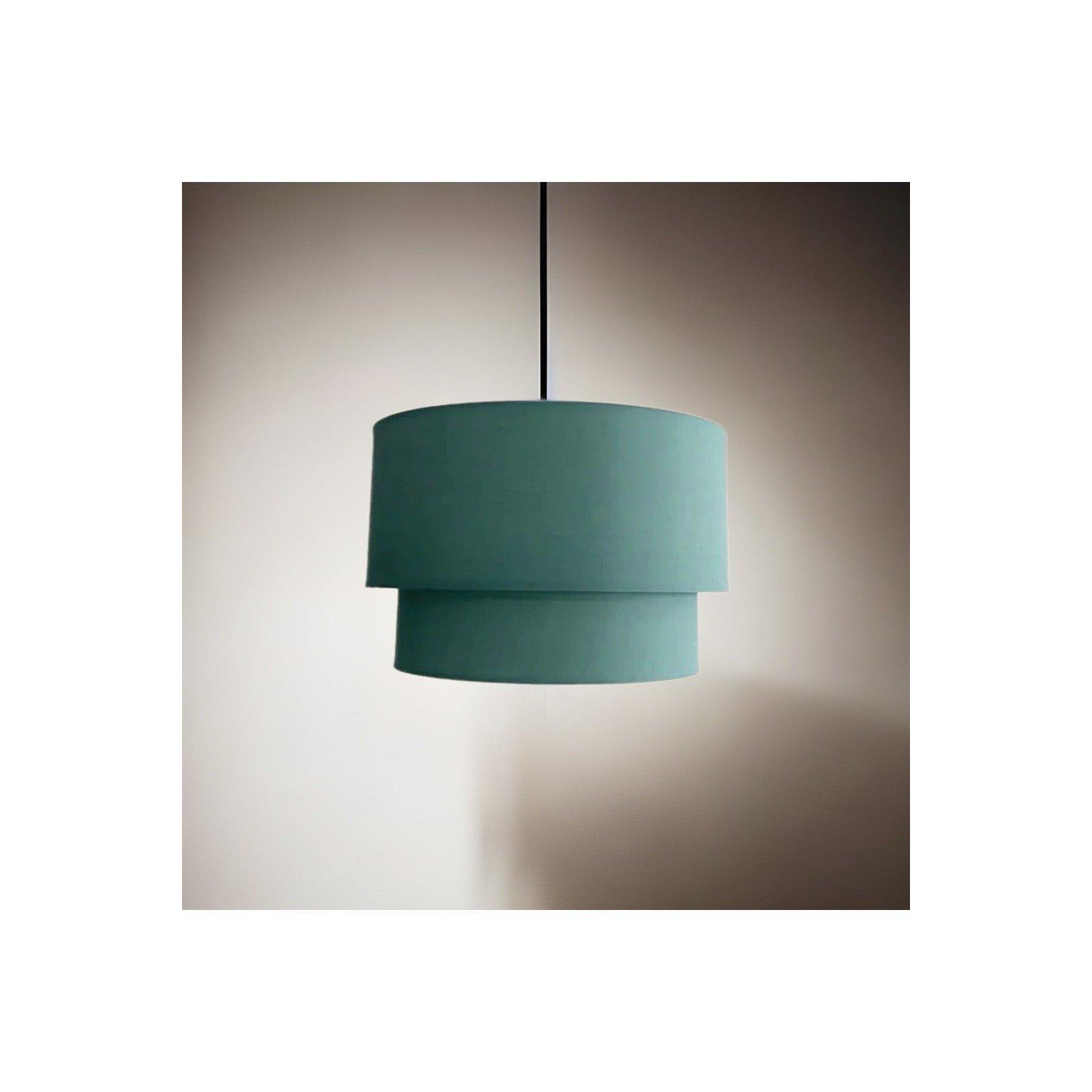 'Kimber' Teal & White Inner Two Tier Ceiling Shade - image 1