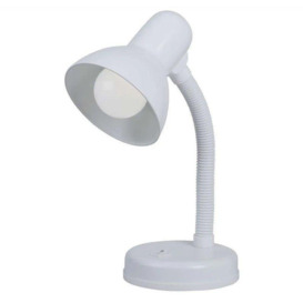 Flexi White Traditional Flexible Desk Lamp - thumbnail 1
