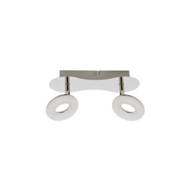 'Ava' Chrome Twin Bar Adjustable Ceiling LED Spotlights