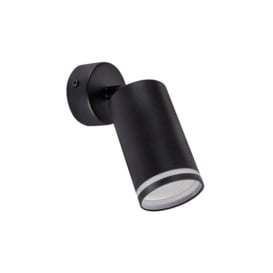 'Oli' Black GU10 Ceiling Wall SpotLight Halo Ring With Adjustable Head