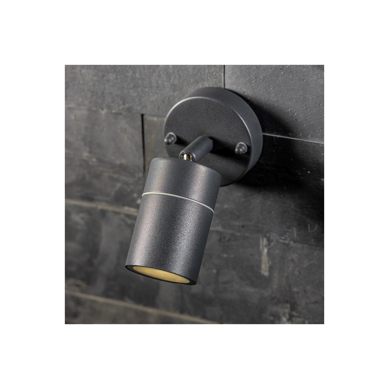 CGC lighting 'Mia' Dark Grey Stainless Steel GU10 Adjustable Outdoor Wall Light IP44 - image 1