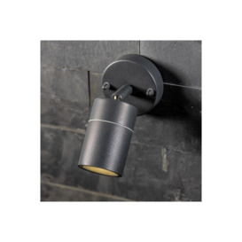 CGC lighting 'Mia' Dark Grey Stainless Steel GU10 Adjustable Outdoor Wall Light IP44 - thumbnail 1