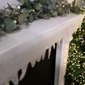 Craft Christmas Fake White Snow Icicle Material 4 x 45cm Drape Material - thumbnail 1