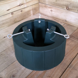 40cm Dark Green Plastic Christmas Tree Stand with Water Tank - thumbnail 1