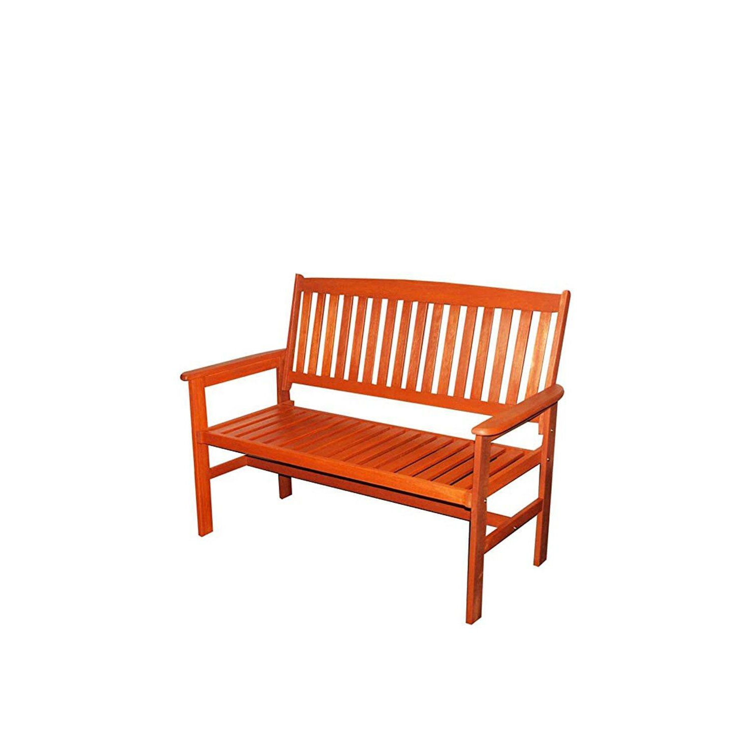 2 Seater 120cm Wide Traditional Hardwood Garden / Patio Bench - image 1