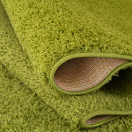 Myshaggy Collection Rugs Solid Design - Green - thumbnail 3