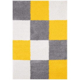 Myshaggy Collection Rugs Geometric Design - 381 Yellow - thumbnail 2