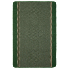 Washable Designer Rugs & Mats Lined Bordered Design in Green  - 116Gr - thumbnail 3
