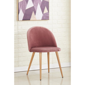 Single 'Lucia Velvet Dining Chairs' Upholstered Dining Room Chairs - thumbnail 3