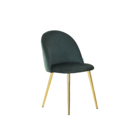 Single 'Lucia Velvet Dining Chairs' Upholstered Dining Room Chairs - thumbnail 1
