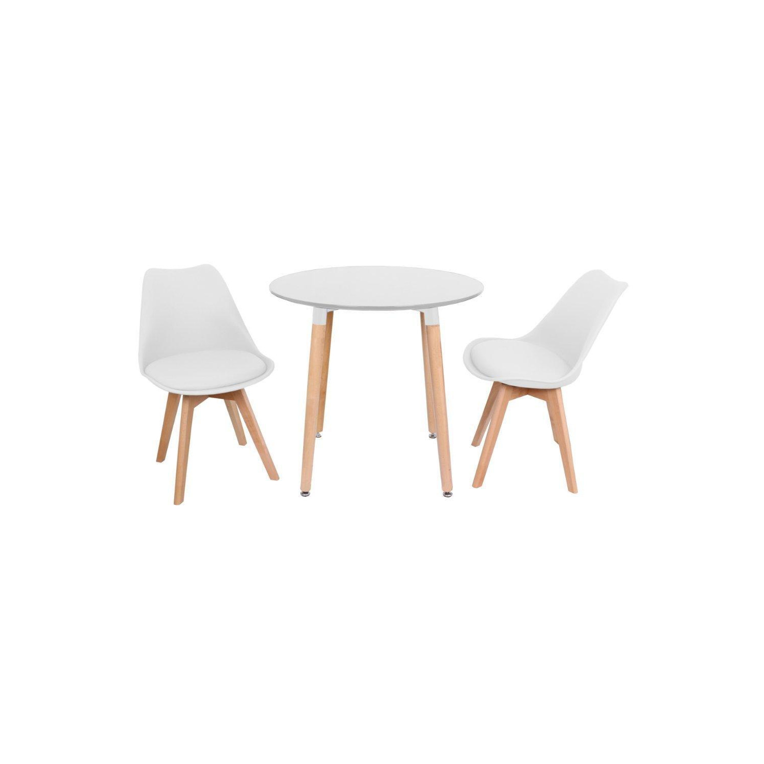 'Round Lorenzo' Dining Set with a Table and Chairs Set of 2 - image 1