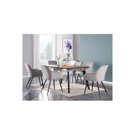 'Camden Cosmo' LUX Dining Set a Table and Chairs Set of 6 - thumbnail 2