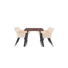 'Camden Cosmo' LUX Dining Set a Table and Chairs Set of 6 - thumbnail 1