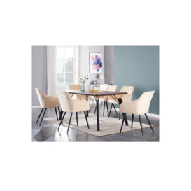 'Camden Cosmo' LUX Dining Set a Table and Chairs Set of 6 - thumbnail 2