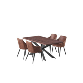 'Zarah Duke' Dining Set with a Table and 4 Chairs - thumbnail 1