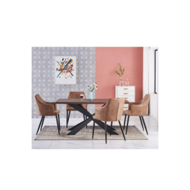 'Zarah Duke' Dining Set with a Table and 4 Chairs - thumbnail 2