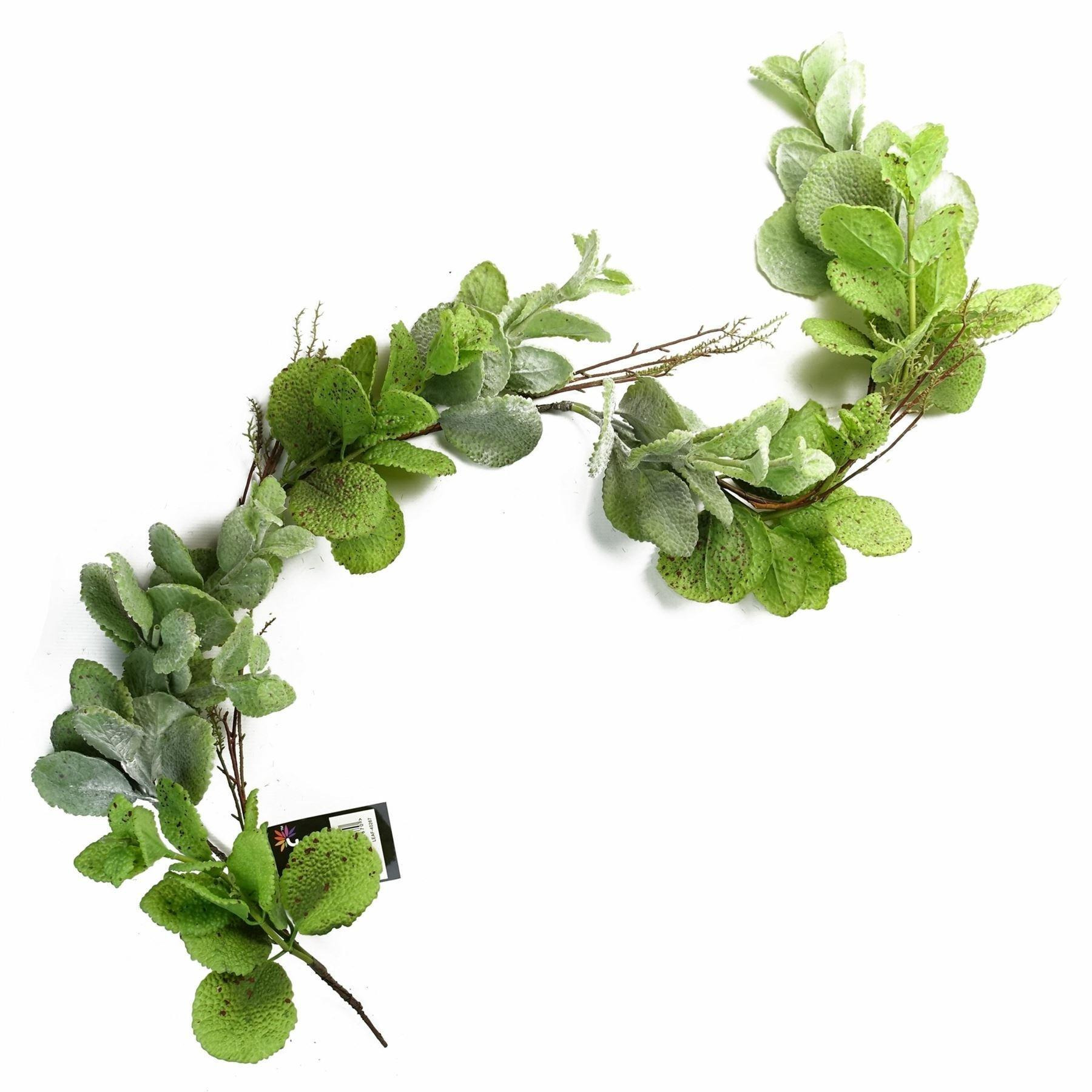 125cm Artificial Trailing Hanging Mint Leaf Garland Plant Realistic - image 1