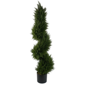 120cm Sprial Cypress Tree Artificial Topiary - thumbnail 1