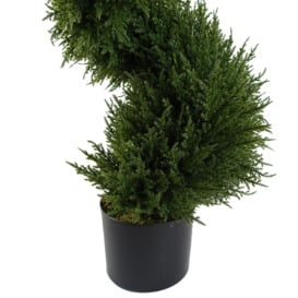 120cm Sprial Cypress Tree Artificial Topiary - thumbnail 2