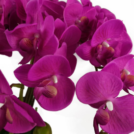 85cm Artificial Deluxe Bush Orchid - Dark Pink - thumbnail 3