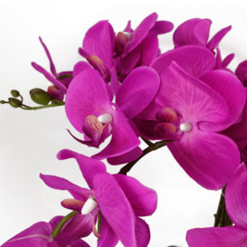 85cm Artificial Deluxe Bush Orchid - Dark Pink - thumbnail 2