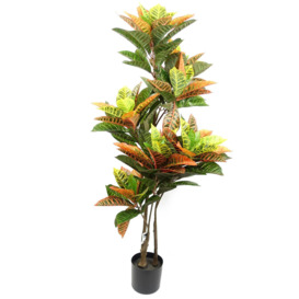140cm Artificial Codiaeum Tree with 179 Leaves - thumbnail 1