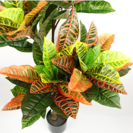 140cm Artificial Codiaeum Tree with 179 Leaves - thumbnail 3