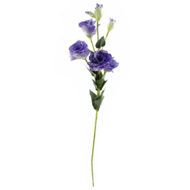 80cm Artificial Purple Wild Rose Stem - 6 Flowers - thumbnail 2