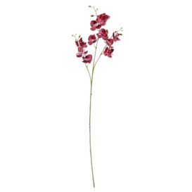 80cm Dark Pink Artificial Mini Orchid Stem - thumbnail 2