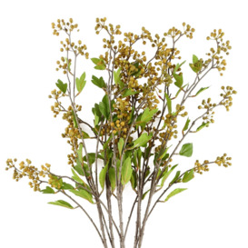 Pack of 6 x 90cm Artificial Yellow Berry Stem - thumbnail 1
