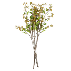 Pack of 6 x 90cm Artificial Yellow Berry Stem - thumbnail 2