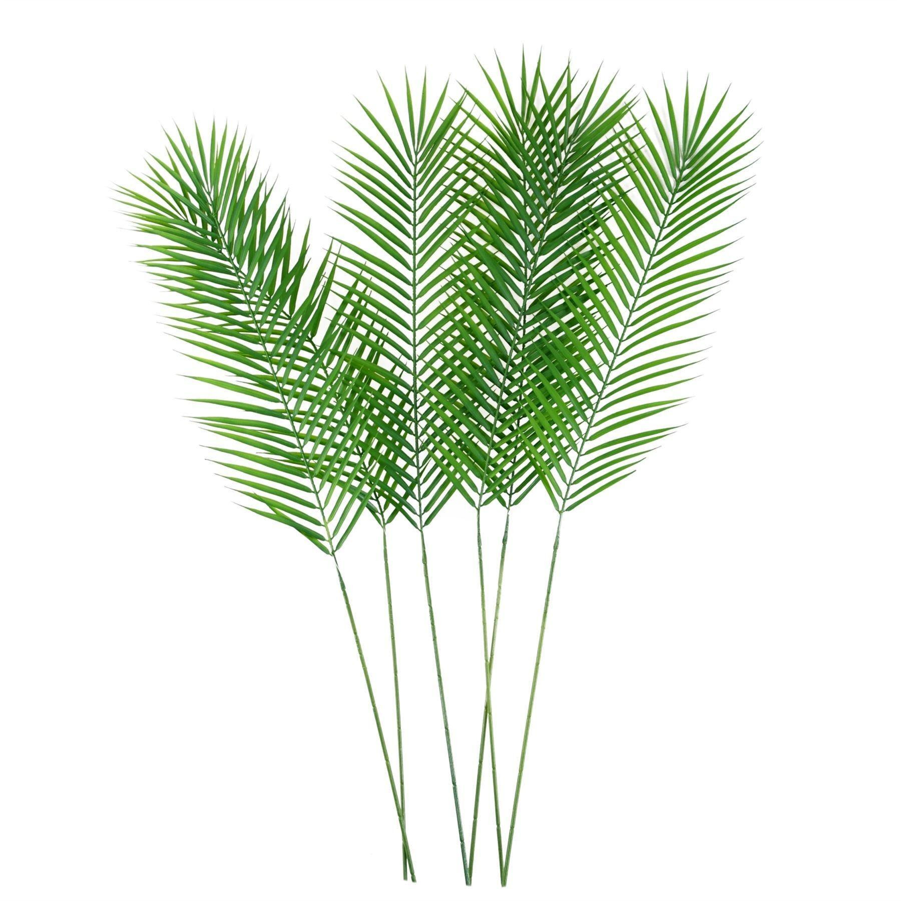Pack of 6 x 100cm Realistic Artificial Palm Leaf - image 1