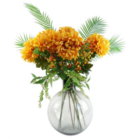 Pack of 6 x 75cm Extra Large Reflex Chrysanthemum - Gold - thumbnail 2