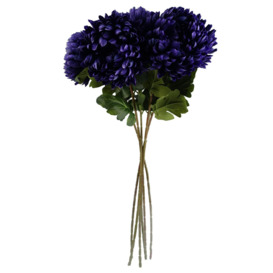 Pack of 6 x 75cm Extra Large Reflex Chrysanthemum - Purple - thumbnail 3