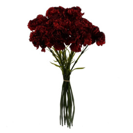 12 x Red Carnation Artificial Flower - thumbnail 1